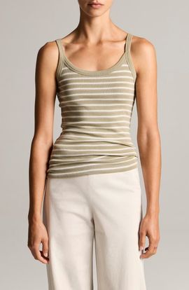 Vince Vince Stripe Pima Cotton Blend Camisole