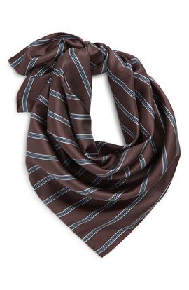Vince Vince Stripe Silk Twill Scarf