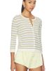 Vince Vince Striped 3/4 Sleeve Cardi - 2
