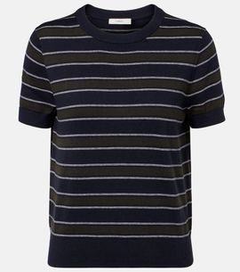 Vince Vince Striped cotton and cashmere sweater
