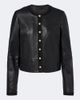 Vince Vince Suede-trimmed leather jacket - 1