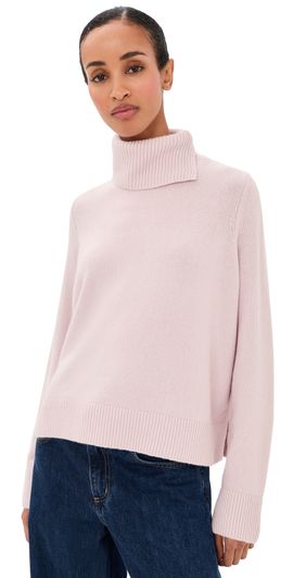 Vince Vince Swing Turtleneck Slit Sweater Iris Quartz