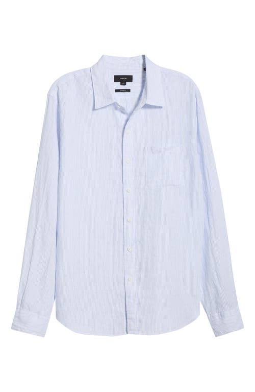 Vince Vince Tate Stripe Linen Button-Up Shirt