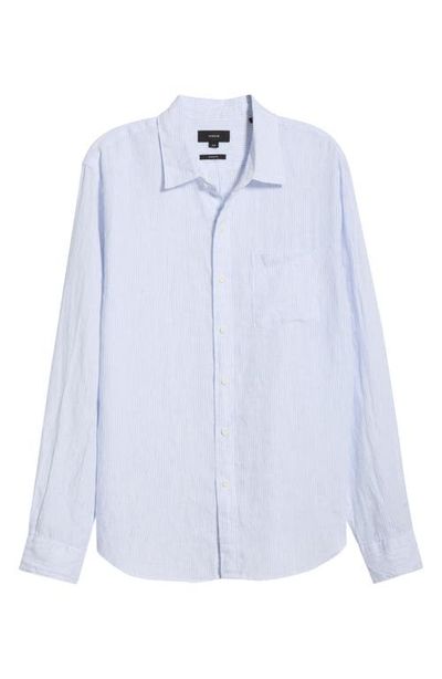 Vince Vince Tate Stripe Linen Button-Up Shirt