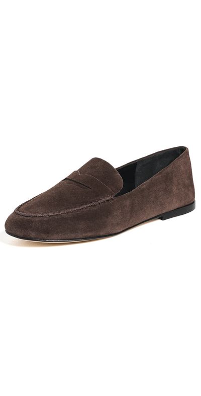 Vince Vince Teo Suede Loafers Cacao Brown