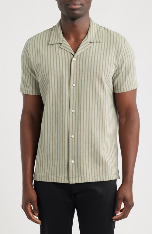 Vince Vince Terra Stripe Cabana Terry Cloth Camp Shirt