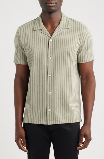 Vince Vince Terra Stripe Cabana Terry Cloth Camp Shirt