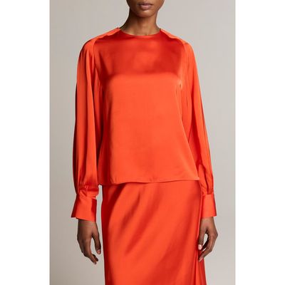 Vince Vince Tie Back Satin Top