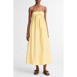 Vince Vince Tie Front Cotton & Silk Maxi Sundress