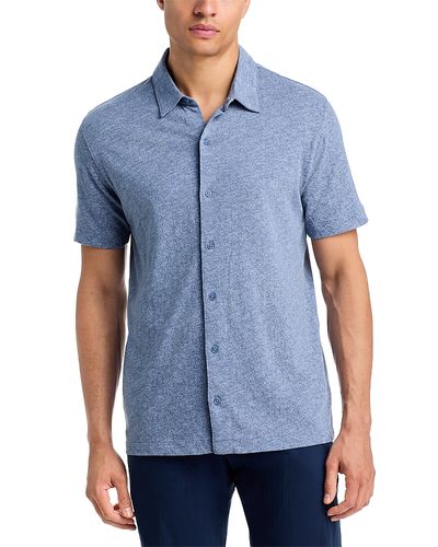 Vince Vince Tonal Leaf Cotton Button Down Shirt