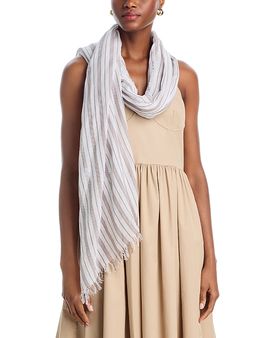 Vince Vince Tri Stripe Cotton Scarf