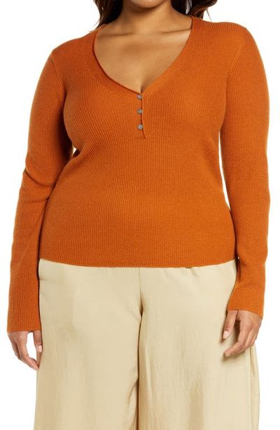 Vince Vince V-Neck Ribbed Cashmere Sweater