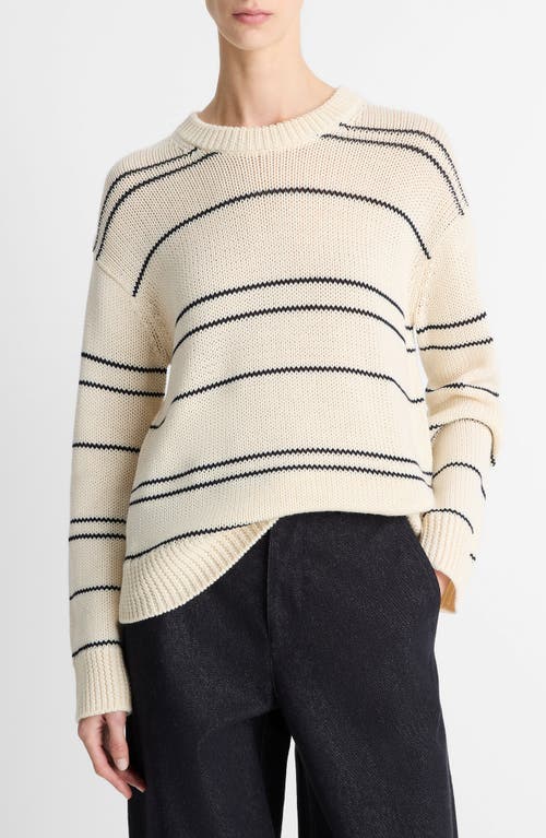 Vince Vince Variegated Stripe Wool Blend Sweater