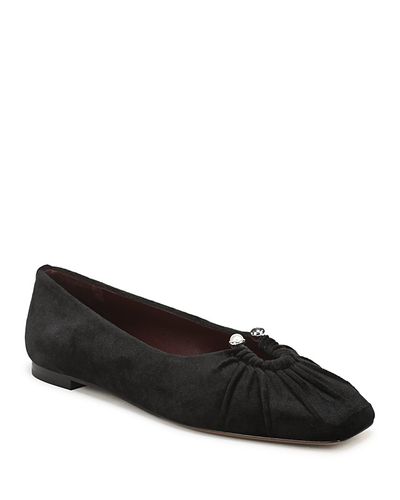 Vince Vince Women's Dany Velvet Ruched Ballet Flats