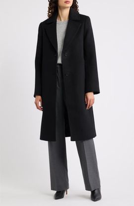 Vince Vince Wool & Cashmere Blend Reefer Coat