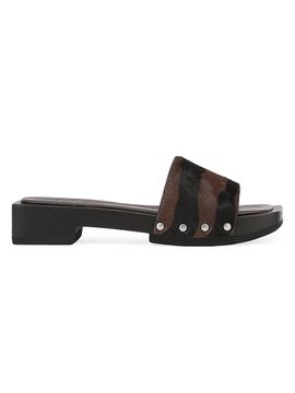 Vince Women's 32MM Barbara Studded Zebra-Print Calf Hair Sandals
