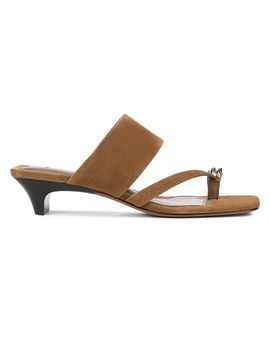 Vince Women's 40MM Stacy Toe Ring-Detail Suede Sandals