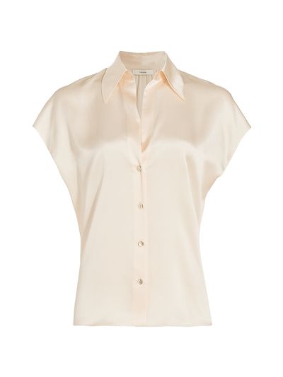 Vince Women's Cap-Sleeve Silk Blouse