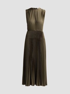 Vince Women's Chevron Pleated Midi Dress