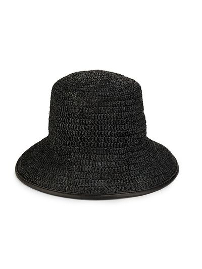 Vince Women's Crochet Raffia Bucket Hat