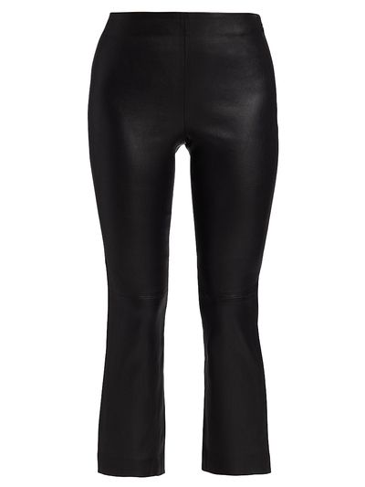 Vince Women's Cropped Leather Boot-Cut Pants