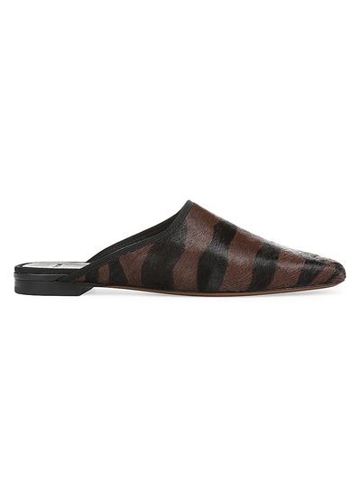 Vince Women's Dakota Zebra-Print Calf Hair Mules