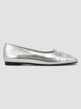 Vince Women's Dany Ruched Leather Ballet Flats