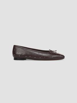 Vince Women's Darla Studs Leather Ballet Flats