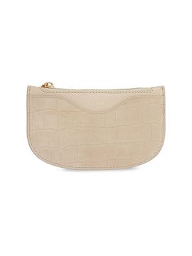 Vince Women's Demma Croc-Embossed Leather Card Case