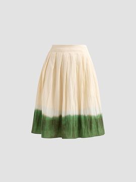 Vince Women's Dip-Dye Pleated Skirt