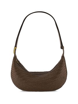 Vince Women's Eris Small Woven Leather Hobo Bag
