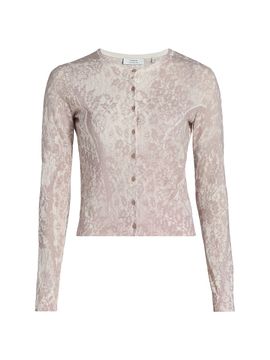 Vince Women's Floral Cotton-Blend Cardigan