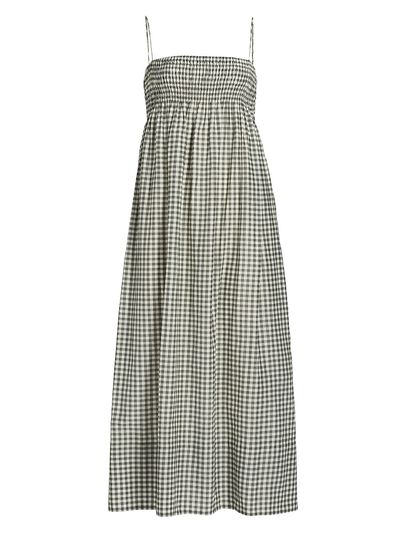 Vince Women's Gingham Cotton-Silk Midi Dress