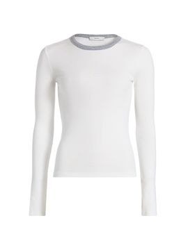 Vince Women's Heathered Pima Cotton-Blend Top