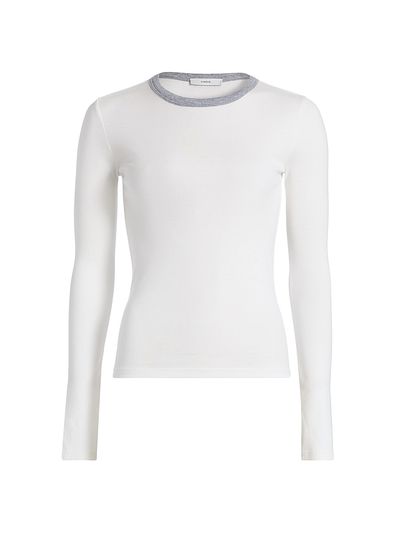 Vince Women's Heathered Pima Cotton-Blend Top