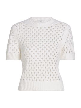 Vince Women's Honeycomb Knit Boxy Tee