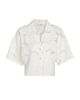 Vince Women's Lace Short-Sleeve Crop Shirt - 1