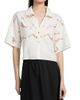 Vince Women's Lace Short-Sleeve Crop Shirt - 3