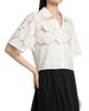 Vince Women's Lace Short-Sleeve Crop Shirt - 4