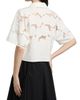 Vince Women's Lace Short-Sleeve Crop Shirt - 5