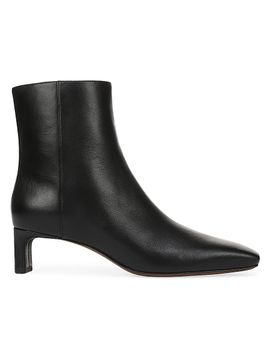 Vince Women's Lilith Leather Kitten-Heel Booties