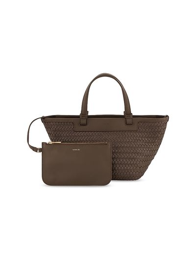 Vince Women's Marin Mini Woven Leather Tote Bag