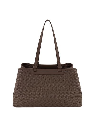 Vince Women's Marin Woven Leather Tote Bag