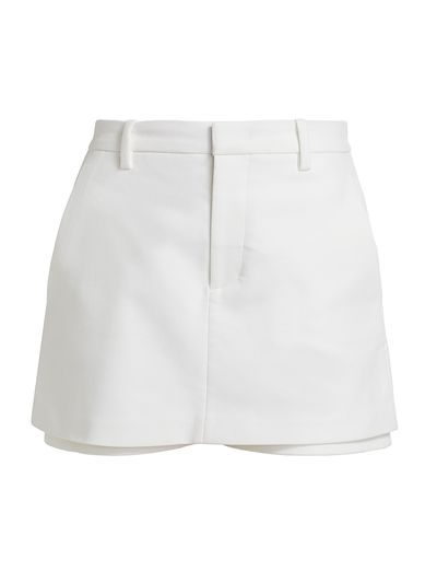 Vince Women's Mid-Rise Tailored Stretch Cotton Skort