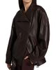 Vince Women's Oversized Leather Biker Jacket - 6
