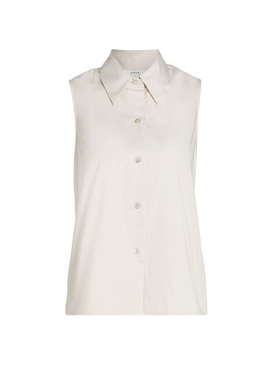 Vince Women's Relaxed Sleveless Button-Front Top