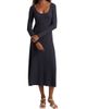 Vince Women's Ribbed Scoopneck Midi-Dress - 3