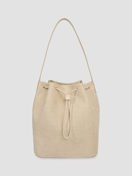 Vince Women's Sarai Croc-Embossed Nubuck Bucket Bag
