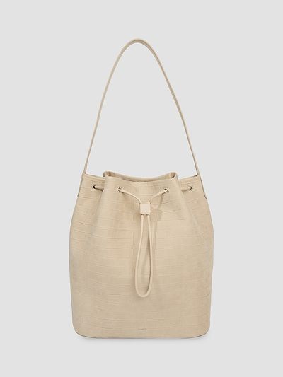 Vince Women's Sarai Croc-Embossed Nubuck Bucket Bag