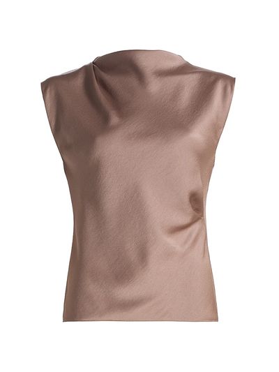 Vince Women's Satin Cowlneck Top